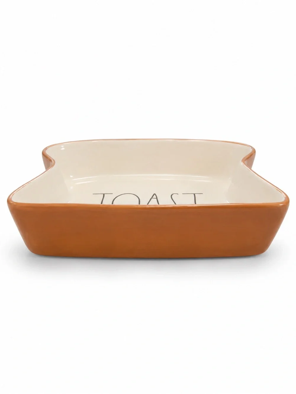 Rae Dunn TOAST Ceramic Toast Shaped Serving Dish LIKE NEW